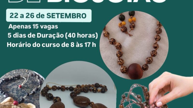 O curso de Biojoias, promovido pelo SENAR//DF, será realizado em setembro e tem como objetivo capacitar os participantes para a criação e comercialização de peças artesanais com identidade cultural e sustentável. Durante o curso, será apresentada a estrutura e atuação do Sistema FAET/SENAR, seguida pela introdução ao conceito de biojoia, destacando sua importância como expressão artística e fonte de renda. Os alunos aprenderão a identificar e coletar matérias-primas naturais, respeitando os critérios de sustentabilidade e valorizando os recursos locais. A parte prática inclui a confecção de peças, com foco em técnicas artesanais, tipos de acabamento, processo criativo, e organização do processo produtivo. O curso também aborda as principais tendências do mercado, bem como as características culturais que influenciam o design das peças. Além da produção, os participantes receberão orientações sobre empreendedorismo, controle de qualidade, agregação de valor, e estratégias para divulgação e vendas pela internet. A gestão de custos e a comercialização eficiente também fazem parte do conteúdo, preparando o aluno para transformar sua produção em um negócio sustentável. 📅 O curso será realizado em setembro. 📲 Interessados devem realizar a pré-inscrição pelo WhatsApp: 61 3478-1336 ASPROESTE